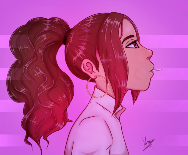 the girl with the lollipop