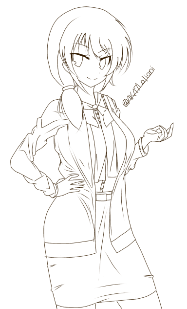 おっきいエレン・ベーカー先生 妖艶ver. の塗り絵 - ibisPaint