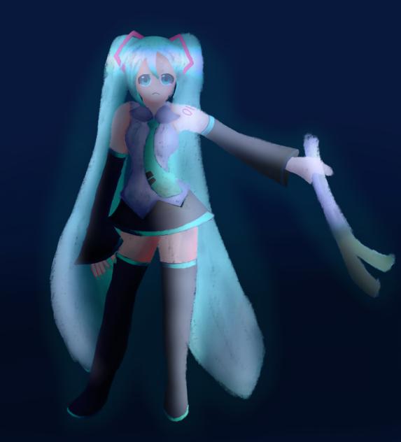 Miku in the dark