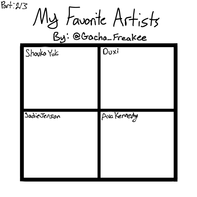 My Favorite Artists (Part 2 of 3)
