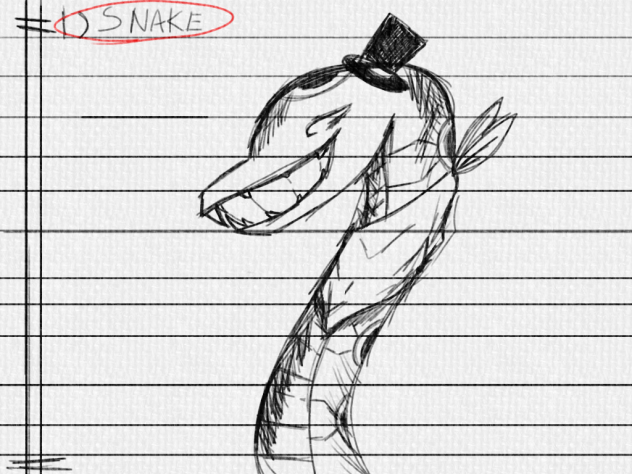 Snake on the paper!