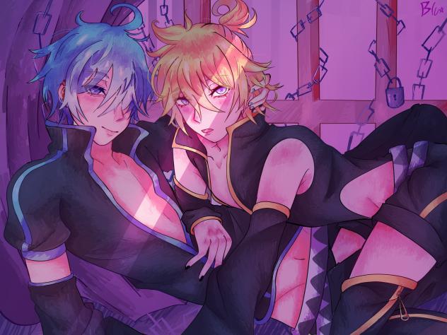 Smirks and presents vocaloid fanart
