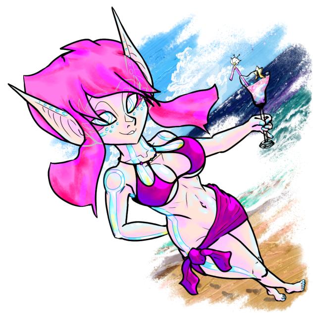 Beach Gal Ara Ocean Scene