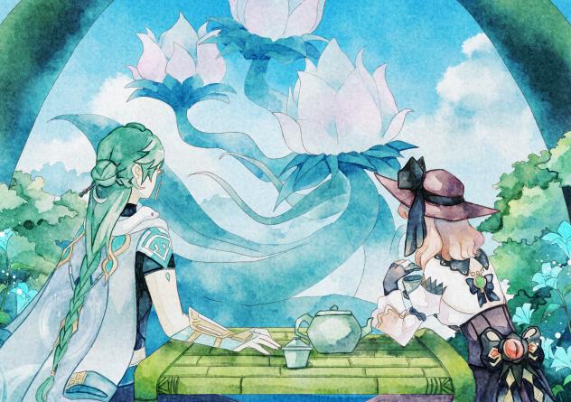 Surrounded by greens