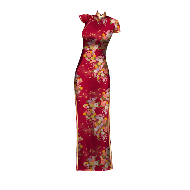 Long Silk Cheongsam
