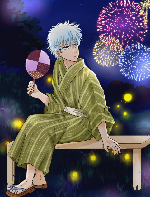 浴衣シリーズその7 銀さん