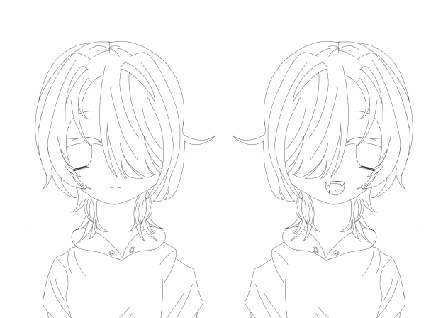 最強の双子組(線画)