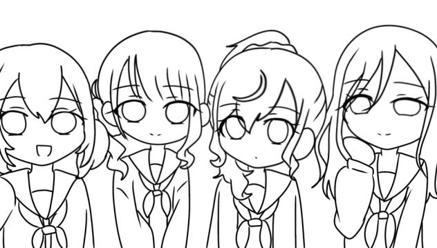 たびかえ　線画