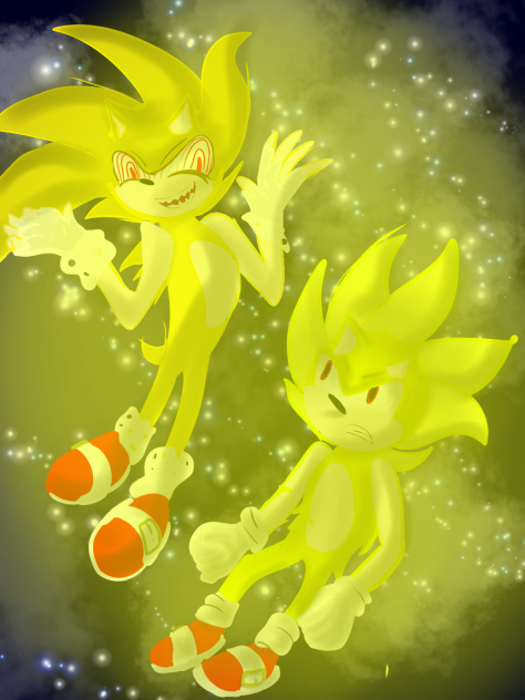 Crazy Super Sonic vs Super Sonic