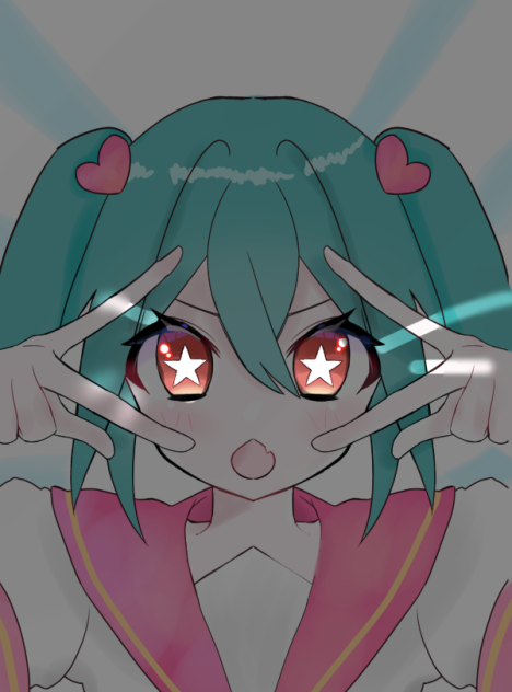 ミクミクビーム！(逆光版)
