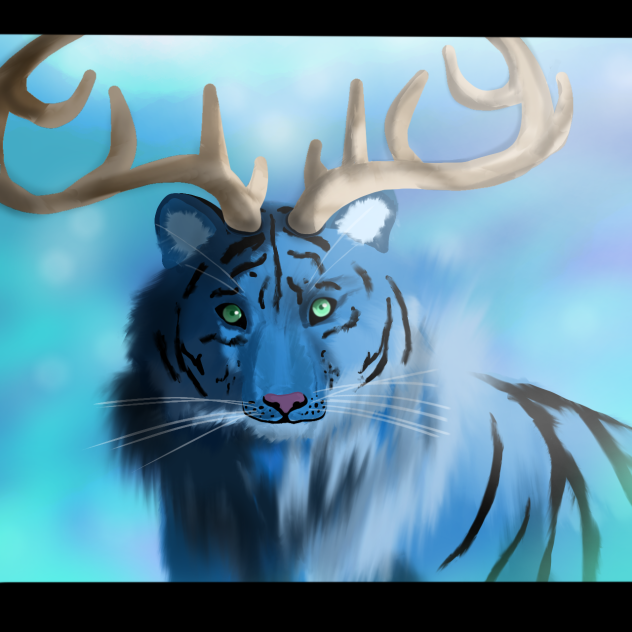 Deer, Tiger, Blue, magic XD what