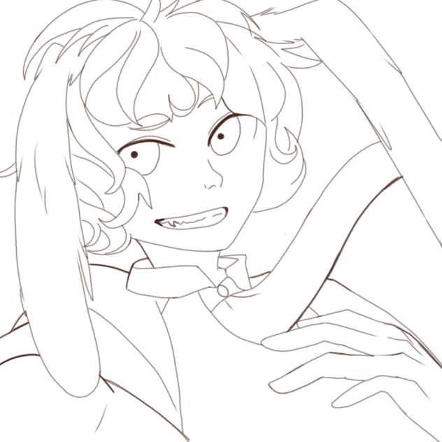 Rainbow Bunny Lineart