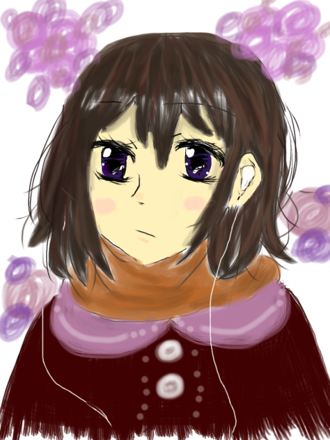 マフラー少女 Ibispaint