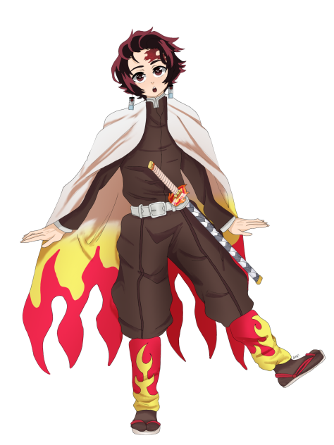 Tanjiro as rengoku