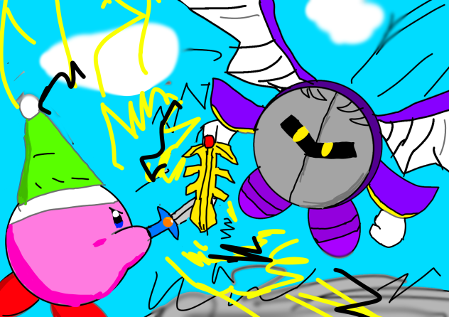 カービィとメタナイトの戦い