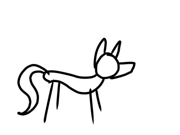 Fox walking figure - ibisPaint