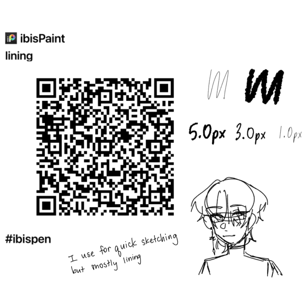 lining or sketch pen