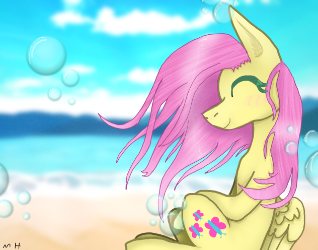 Fluttershy at the beach Mlp