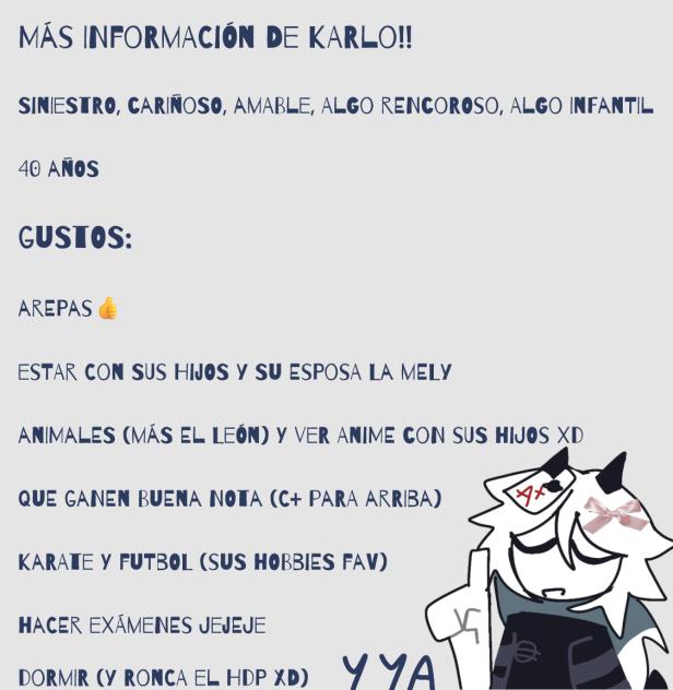 Más información de Karlo