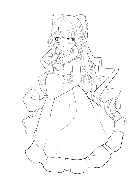 ルナちゃん線画
