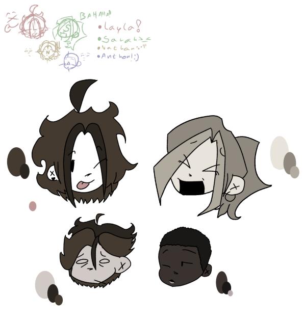 The besties! (my 4 ocs)