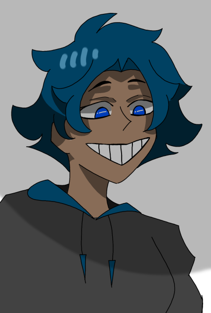 Blue haired gremlin
