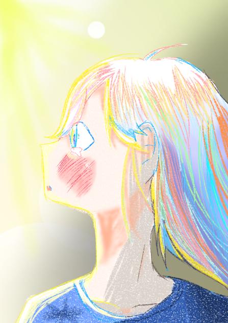 虹色の光