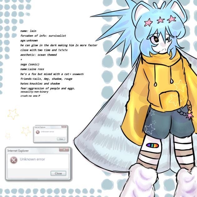 my sega(sonic)+forsaken oc!