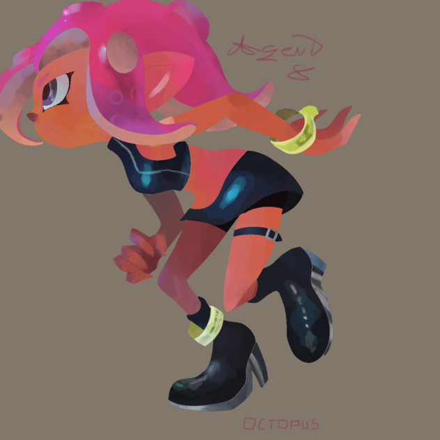 agent 8 not official Splatoon art