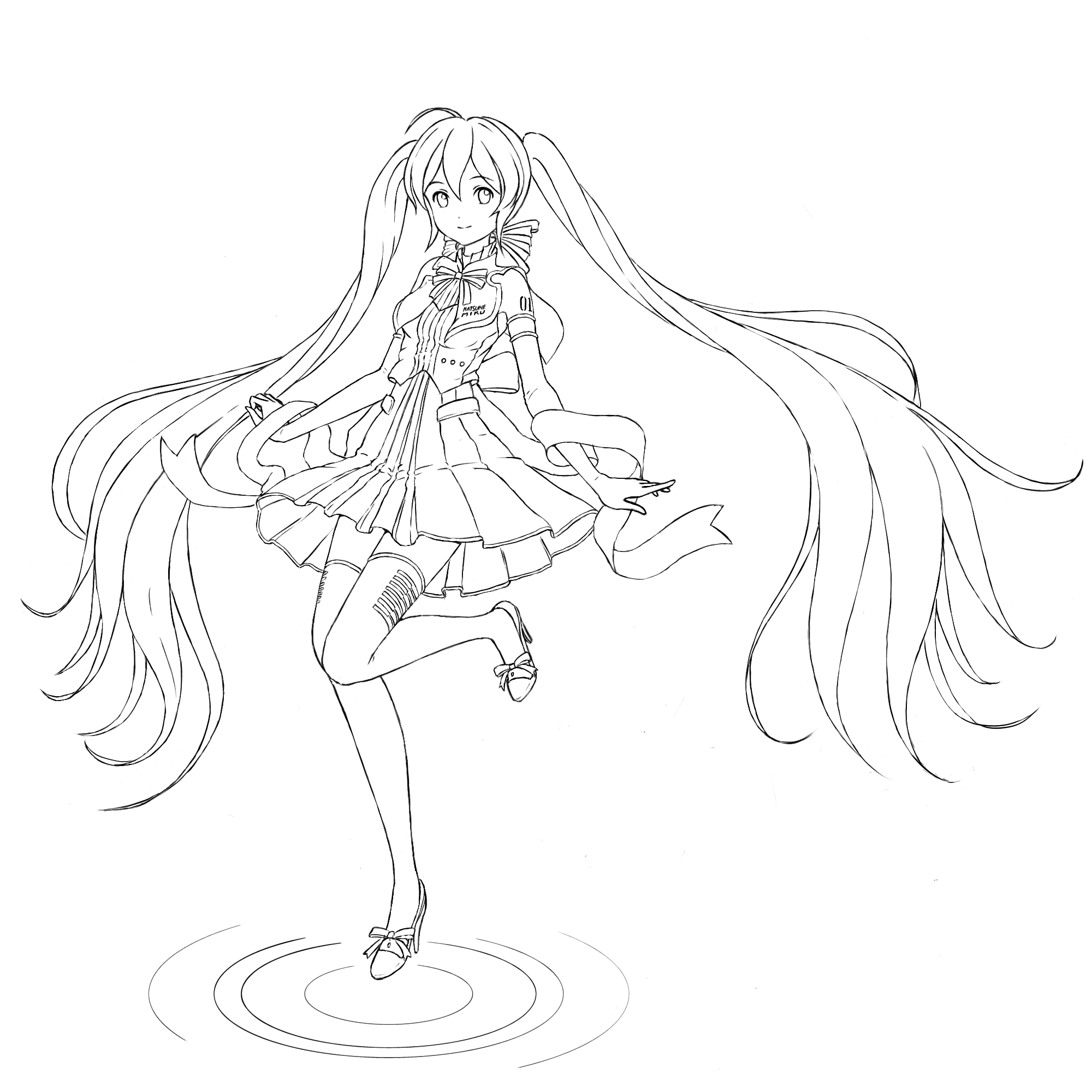 塗り絵 初音ミクシンフォニー2019 - ibisPaint