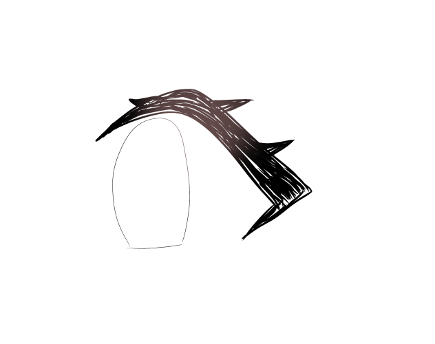 おめめの線画
