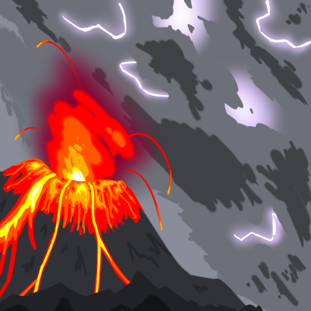 Storm and lava - Reupload - ibisPaint