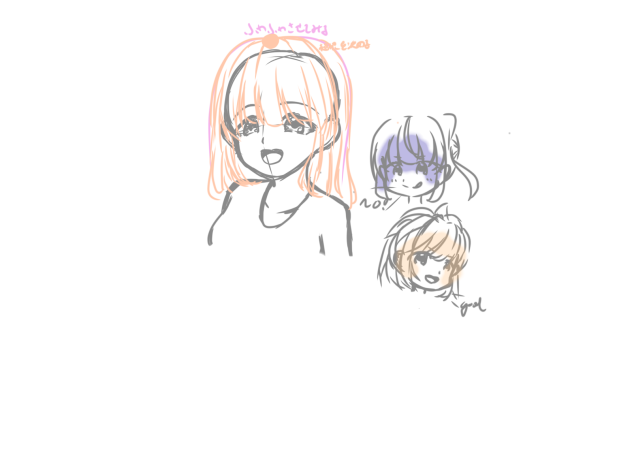 髪の毛描いてみよう！