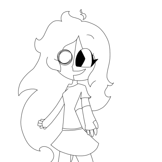 New ENA OC but it’s a lineart