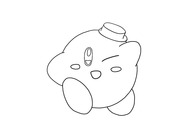 オシャレなカービィ 線画