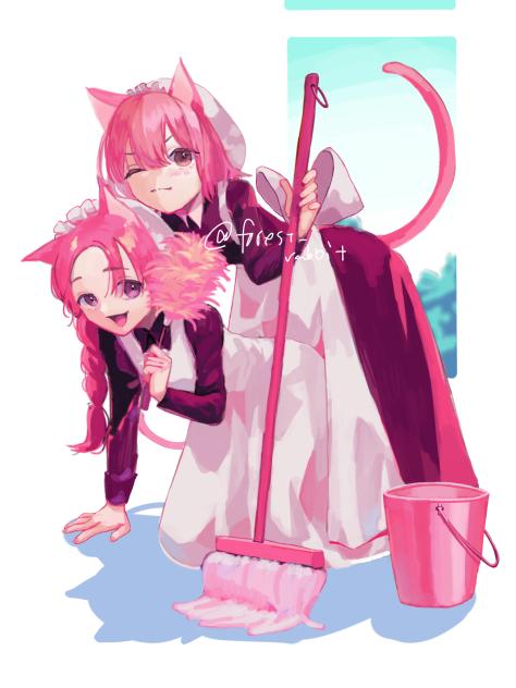 お掃除にゃん