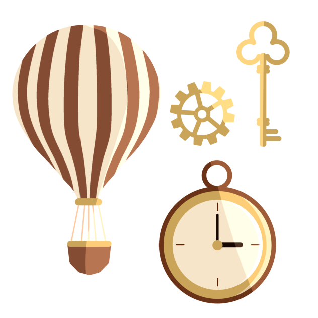 Steampunk stickers 1a