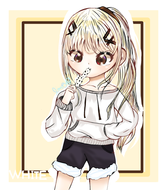 합작참여 그림! 빼빼로 의인화 (화이트쿠키)