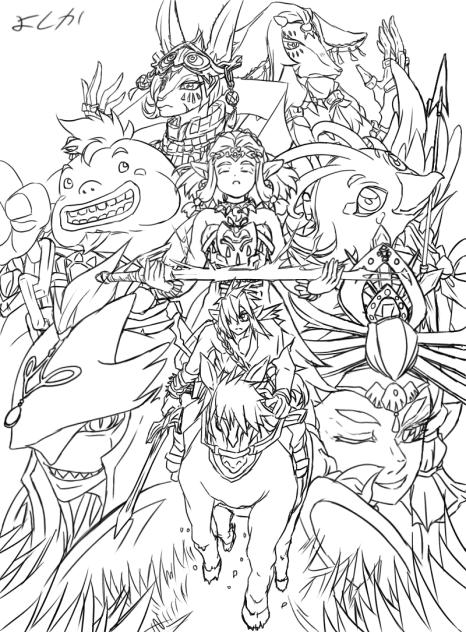 『ゼルダの伝説』…線画