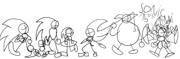 Unfinished Sonic 15th anniversary art