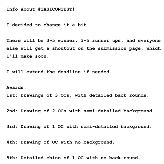 Contest info