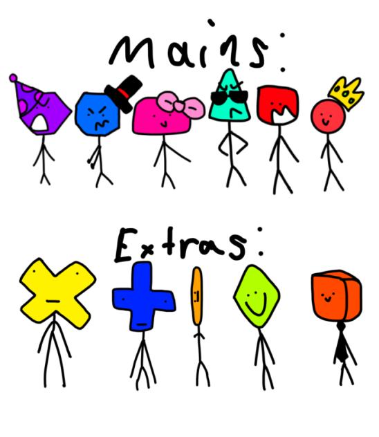 All of my shape characters