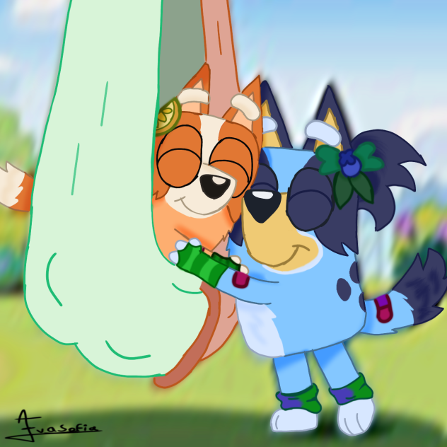 bluey and bingo my AU