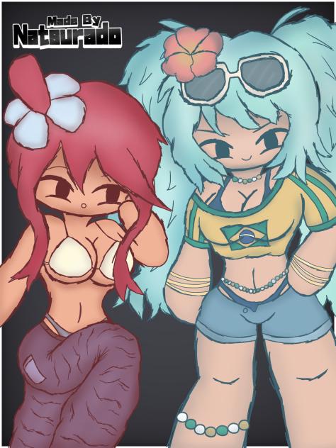 Hatsune Miku and Skyla