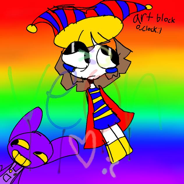 art ✨️block✨️ o, clock + redraw