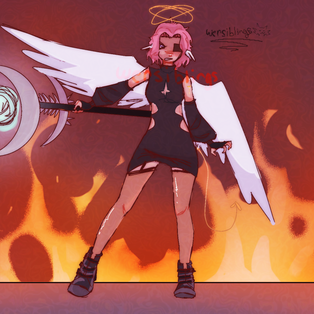 Lynette, fight scene - ibisPaint