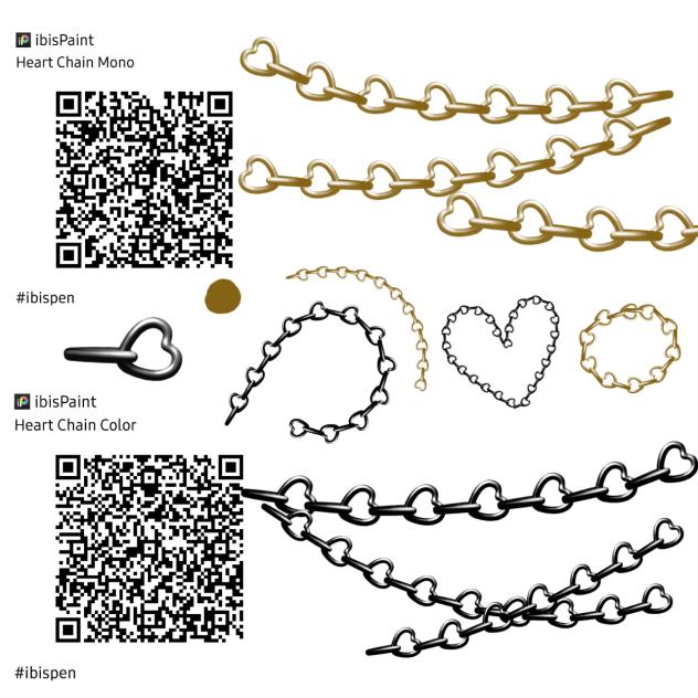 Heart Chain Brush - ibisPaint