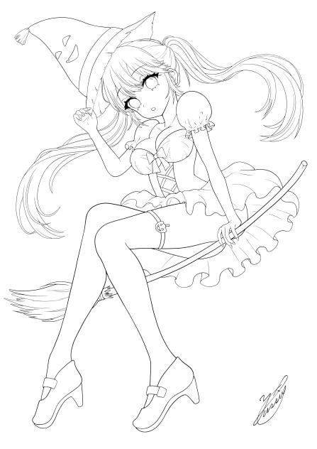 ハッピーハロウィン2024（線画）