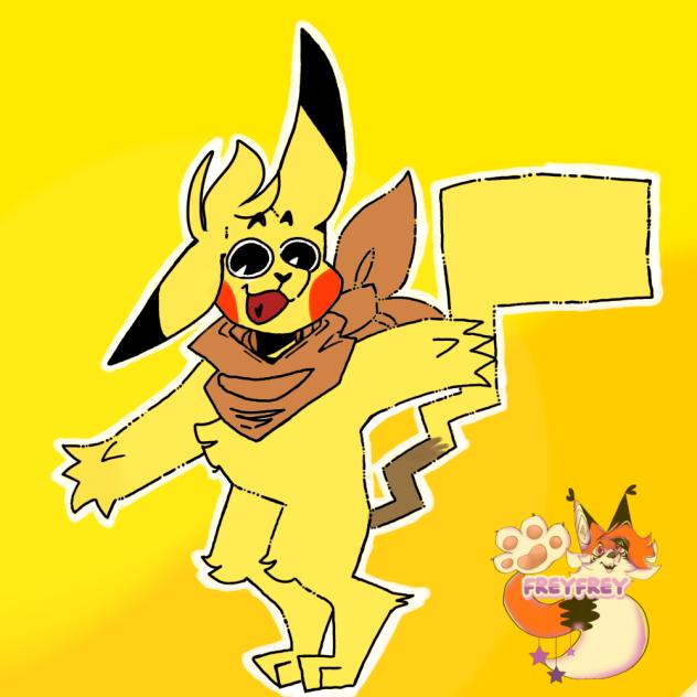 LOOK! ITS PIKACHU!! A pikachu oc of mine
