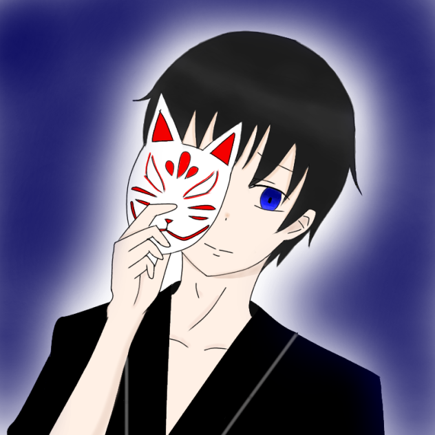 描いた後の色塗り  暗闇でにっこり